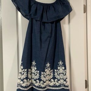 Westport Denim Dress with Embroidery